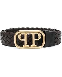 Philipp Plein - Braided Logo Buckle Belt - Lyst