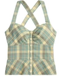 RRL - Top A Cuadros Con Botones - Lyst