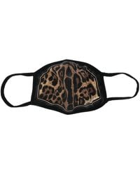 Dolce & Gabbana - Leopard-Print Face Mask - Lyst