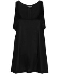Tom Ford - Logo-Patch Silk Tank Top - Lyst