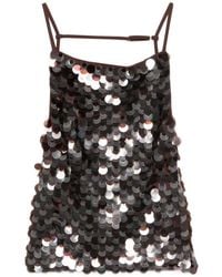 P.A.R.O.S.H. - Sequin Straps Top - Lyst