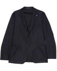 Tagliatore - Wollen Blazer Met Enkele Rij Knopen - Lyst