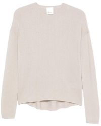 Allude - Ribbed-Knit Drop-Shoulder Cashmere Sweater - Lyst