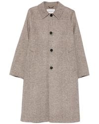 Amaranto - Herringbone-Pattern Raglan-Sleeve Coat - Lyst