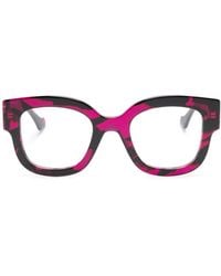 Gucci - Double G Tortoiseshell Glasses - Lyst