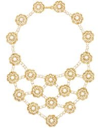 Kenneth Jay Lane - Flower Cluster Bib ネックレス - Lyst