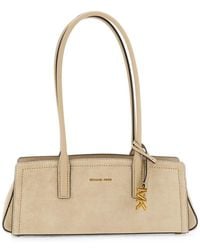 MICHAEL Michael Kors - Logo-Plaque Suede Tote Bag - Lyst