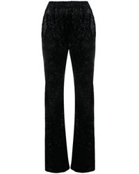 Saint Laurent - Wide-Leg Velvet Trousers - Lyst
