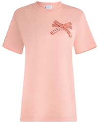 Patou - Bow-Detail T-Shirt - Lyst