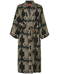 La DoubleJ - Tiger-Print Silk Robe - Lyst