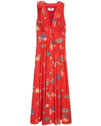 MSGM - Robe Imprimée À Coupe Longue - Lyst