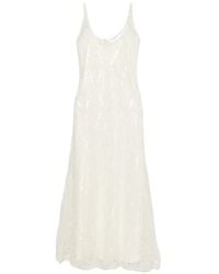 Fabiana Filippi - Crochet-Knit Sleeveless Midi Dress - Lyst
