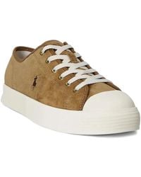 Polo Ralph Lauren - Suede Logo Detail Sneakers - Lyst