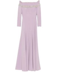 Dina Melwani - Abito Con Spalle Scoperte E Decorazione - Lyst