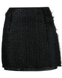 Lanvin - Metallic Tweed A-Line Miniskirt - Lyst