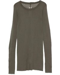 Rick Owens - Raw-Edge Long-Sleeve T-Shirt - Lyst