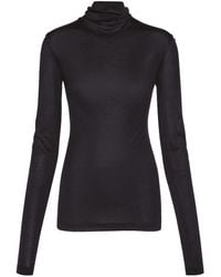 Ferragamo - V-Back Silk-Blend Top - Lyst