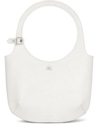 Courreges - Bolso de mano con efecto de piel de serpiente - Lyst