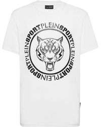 Philipp Plein - Carbon Tiger Katoenen T-shirt Met Print - Lyst