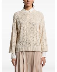 Peserico - Sequined Openwork Sweater - Lyst
