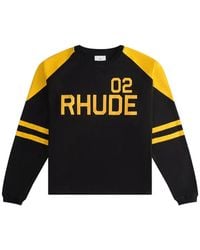 Rhude - Logo-Print Long-Sleeve T-Shirt - Lyst