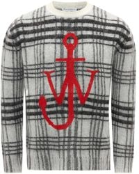 JW Anderson - Tartan-Check Crew-Neck Jumper - Lyst