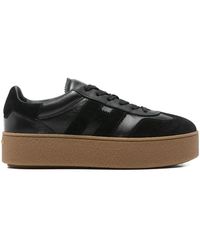 Hogan - Suede Panelled Sneakers - Lyst