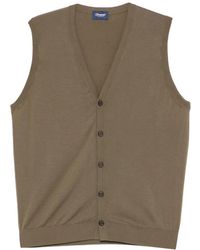Drumohr - Button V-Neck Vest - Lyst