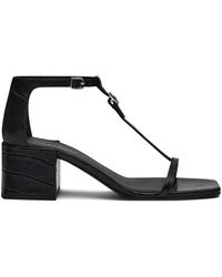 Courreges - Buckled Leather Sandals - Lyst