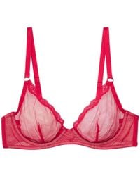 Fleur du Mal - Sheer Tulle Demi Bra - Lyst