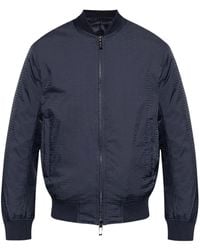Emporio Armani - リバーシブル ボンバージャケット - Lyst