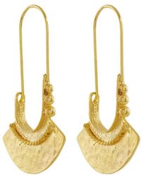 Ottoman Hands - Selma Hammered Drop Earrings - Lyst