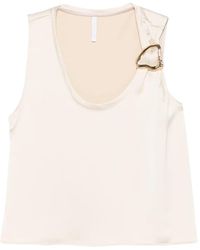Imperial - Top sin mangas con detalle de hebillas - Lyst