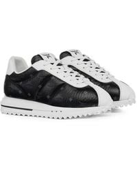MCM - Visetos-Print Panelled Sneakers - Lyst