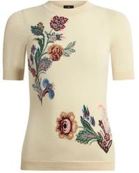 Etro - Jacquard Crew-Neck T-Shirt - Lyst
