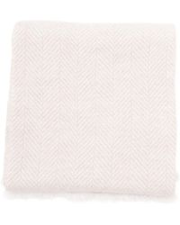 Brunello Cucinelli - Herringbone Cashmere Scarf - Lyst