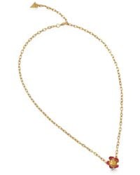 Guess - Flower-Pendant Cable-Link Necklace - Lyst