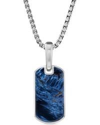 David Yurman - Sterling Chevron Tag (21Mm) - Lyst