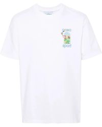 CASABLANCA - Le Jeu-Print Cotton T-Shirt - Lyst
