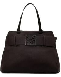ARMANI EXCHANGE - Sac Cabas Grainé À Plaque Logo - Lyst