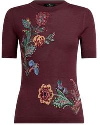 Etro - Top Met Bloemen Jacquard - Lyst