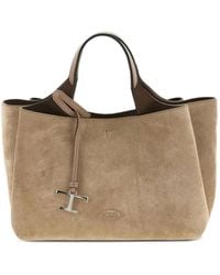 Tod's - Mini Shopper Aus Wildleder - Lyst