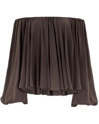 7 For All Mankind - Haut En Peau D'Agneau À Épaules Dénudée - Lyst