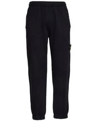Stone Island - Compass Badge Fleece Trousers - Lyst