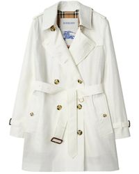 Burberry - Short Tropical Gabardine Kensington Trench Coat - Lyst