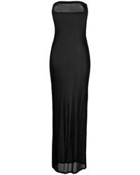 Saint Laurent - Semi-Sheer Strapless Dress - Lyst