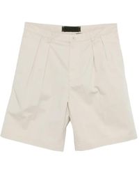 Aspesi - Short En Coton À Design Plissé - Lyst