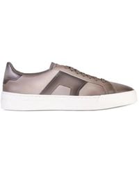 Santoni - Gradient-Effect Leather Sneakers - Lyst