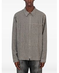 Another Aspect - 1.0 Check-Pattern Zip-Up Shirt - Lyst