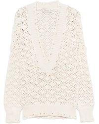Blumarine - Pullover Mit V-Ausschnitt - Lyst